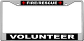 Fire & Rescue Volunteer License Plate Frame
