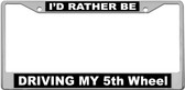 5th Wheel License Plate Frame