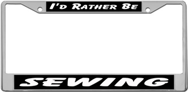 Sewing License Plate Frame