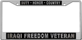 Iraqi Freedom License Plate Frame