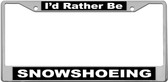 Snowshoeing License Plate Frame