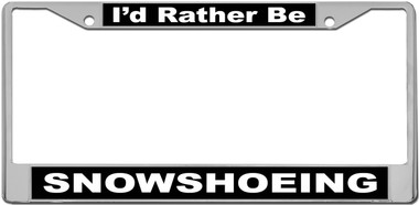 Snowshoeing License Plate Frame