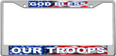 God Bless Our Troops License Plate Frame