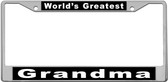 Worlds Greatest Grandma License Plate Frame