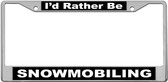 Snowmobiling License Plate Frame