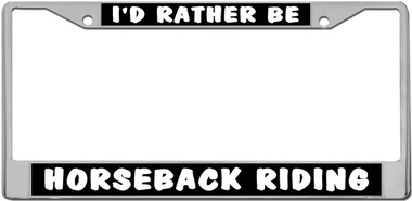 Horseback Riding License Plate Frame