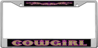 Cowgirl License Plate Frame