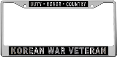 Korean War License Plate Frame