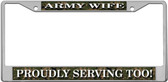 Army Wife License Plate Frame