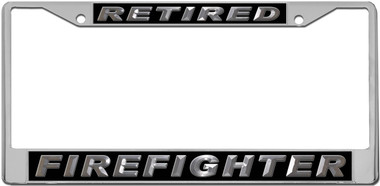 Retired Firefighter License Plate Frame