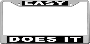 Easy Does It License Plate Frame