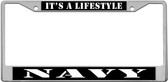 Navy Lifestyle License Plate Frame