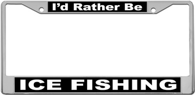 Ice Fishing License Plate Frame