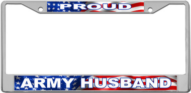 Army Husband License Plate Frame