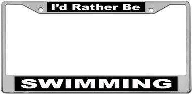 Rather Be Swimming License Plate Frame