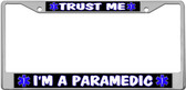 Paramedic License Plate Frame