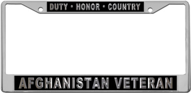 Afghanistan Veteran License Plate Frame