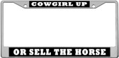 Cowgirl License Plate Frame