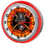 Red FIrefighter Helmet Neon Clock