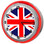 Red British Flag Neon Clock