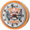 Hot Rod Garage Orange Neon Clock