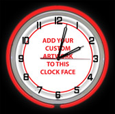 Customized Logo Artwork Double Neon Clock