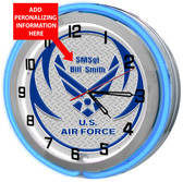 USAF Blue Neon Clock