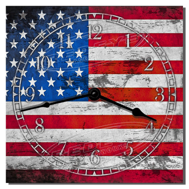 American Flag Kitchen Clock