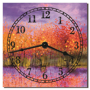 Autumn Sunset Kitchen Clock