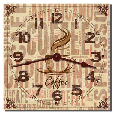 Cappuccino Coffee Decorative Kitchen Clock