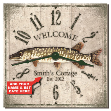 Pike Cottage Personalized Decorative Kitchen Clock