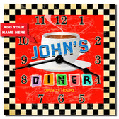 Retro Diner Personalized Decorative Kitchen Clock