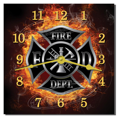 Fire Department Decorative Kitchen Wall Clock