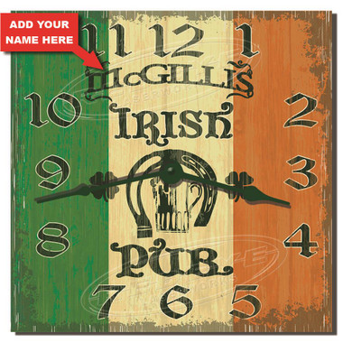 Irish Pub Personalized Decorative Wall Clock