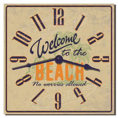 Beach Welcome Decorative Kitchen Clock