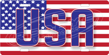 USA Patriotic License Plate Tag