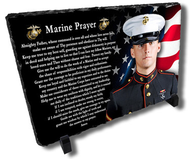 Personalized Marine Prayer Stone Plaque