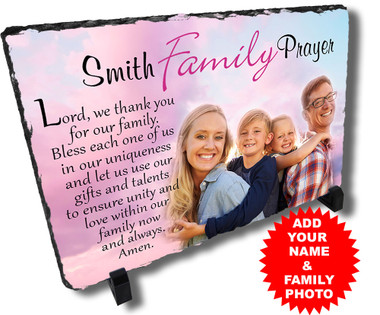 Personalized Family Prayer Stone Plaque