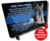 Police Dog Partner Stone Plaque