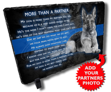 Police Dog Partner Stone Plaque