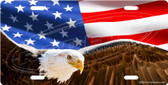 American Eagle Patriotic License Plate Tag