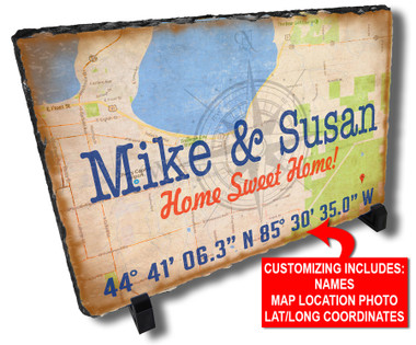 Personalized Home Sweet Home - Stone Plaque