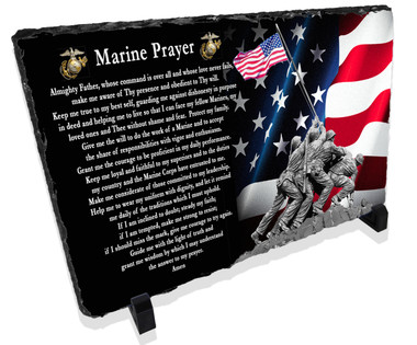 Marine Prayer Memorial Stone Slate