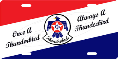 Thunderbirds Flag License Plate Tag