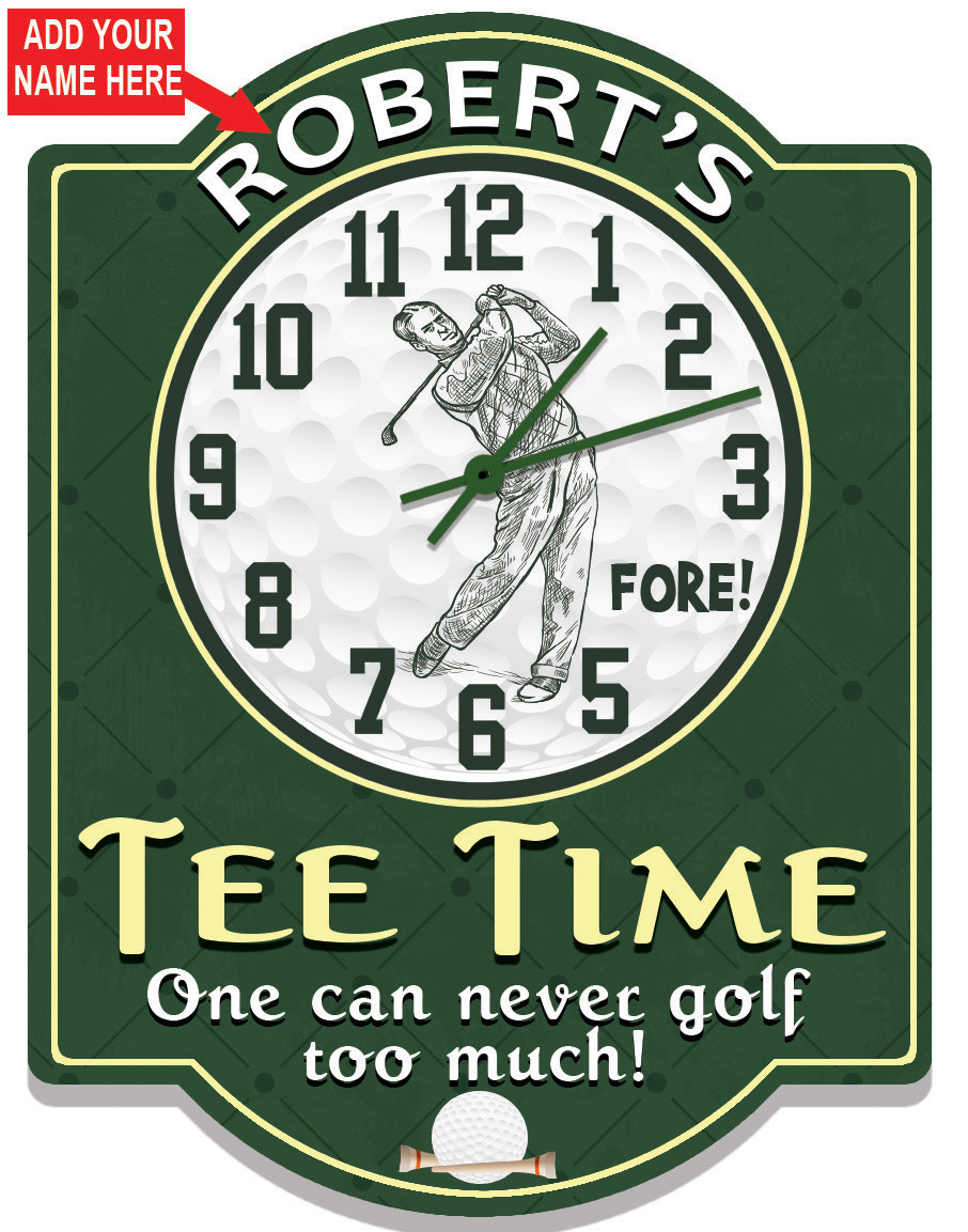 Personalized Golfer Wall Clock