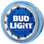 Bud Light Blue Neon Clock