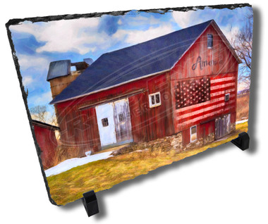American Patriotic Heritage Farm Decorative Stone Plaque