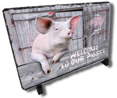 Country Pigsty Barnyard Welcome Stone Plaque