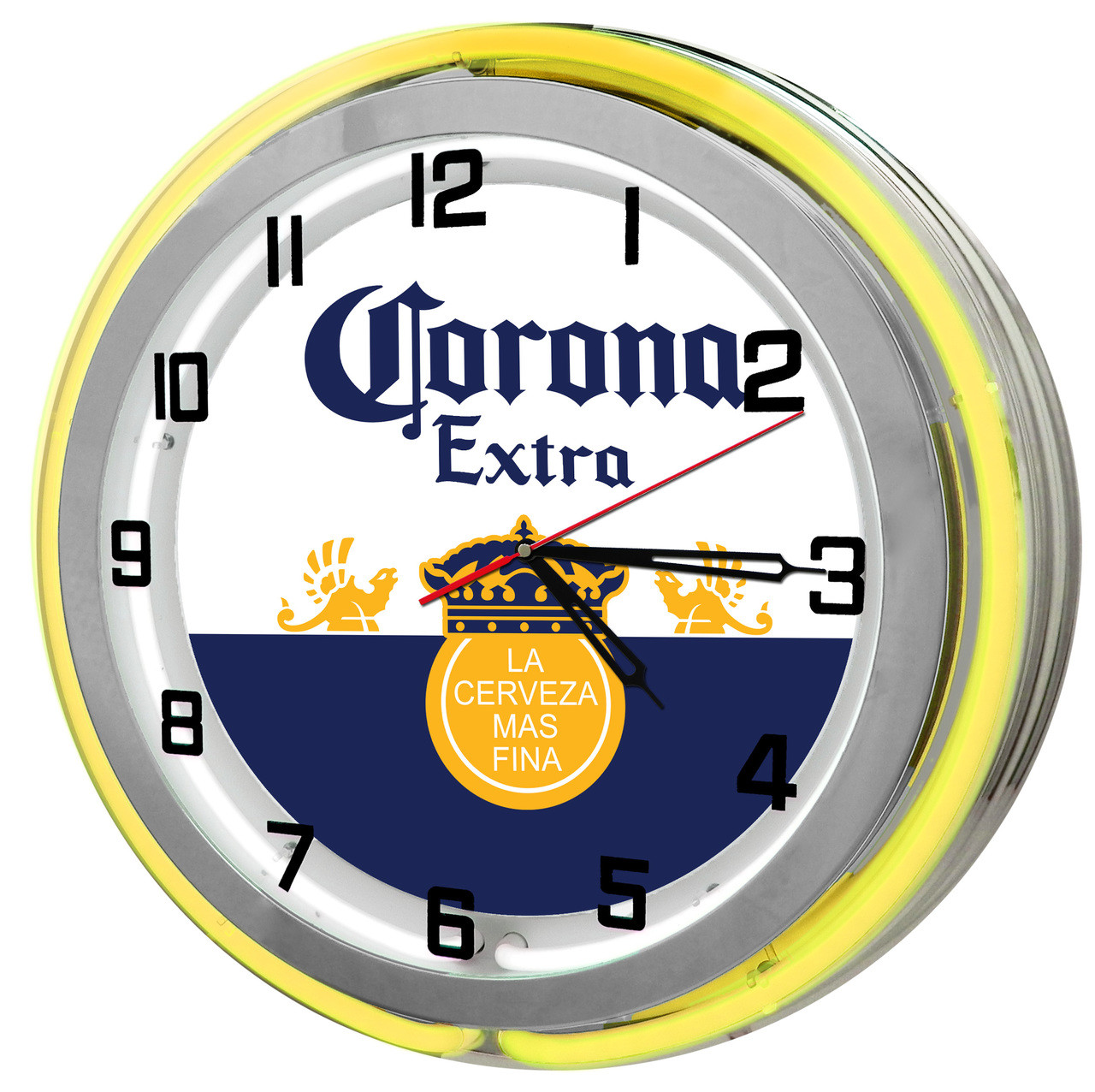 Details about   19" Corona Extra Beer Bird Sign Double Green Neon Clock 