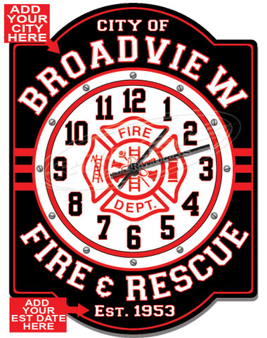 Customized firefighter Wall Clock